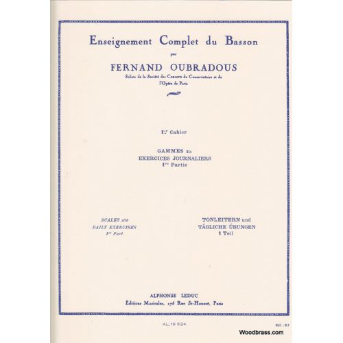 Oubradous - Enseignement Complet Du Basson Vol.1