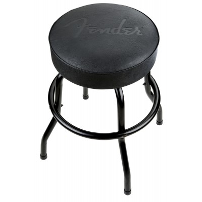 Embossed Black Logo Barstool Black-Black 24