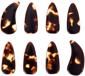 GuZheng Picks DCX 8pcs L Imitation nacre foncée