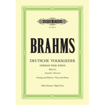 Brahms Johannes - Selection Of 20 German Folk Songs - Voix Haute & Piano