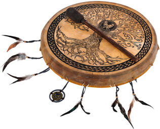 Terre Shaman Drum Cow Skin Tree 50