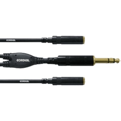 Câble Audio Y Jack Stéréo / 2 Jack Stéréo Femelles - 30 CM
