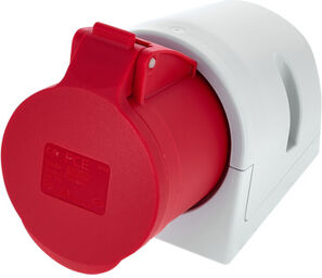 125-6 Wall Socket 32A 5pol rouge