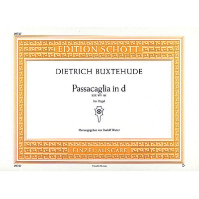 Buxtehude - Passacaglia In D Bux WV 161 - Orgue