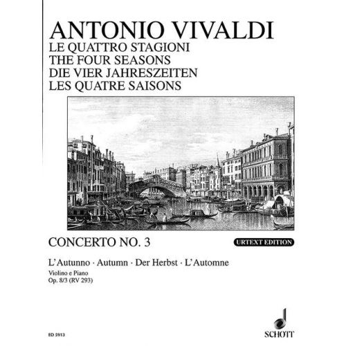 Vivaldi Onio - The Four Seasons Op 8/3 Rv 293 / Pv 257 - Violin, Strings And Basso Continuo