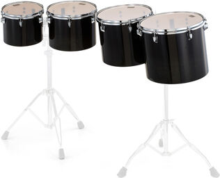 Mid ConcertTom Set CSLT4M-TBF Transparent Black Fade
