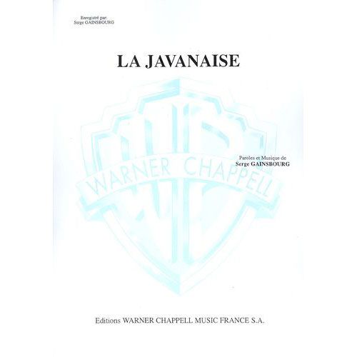 TAGLIB PARTITION VARIETE - GAINSBOURG SERGE - JAVANAISE, LA - PIANO, CHANT