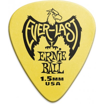 Médiators Everlast Sachet de 12 Jaune 1,5Mm
