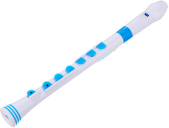 Recorder+ Baroque white-blue Blanc