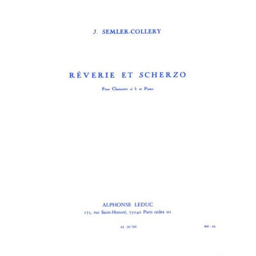 SEMLER-collery Jules - Reverie et Scherzo - Clarinette et Piano