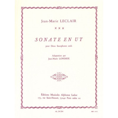 Sonata en Ut pour deux saxophones seuls