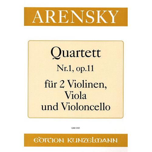 Arensky A.s. - Quatuor A Cordes N°1 Op.11