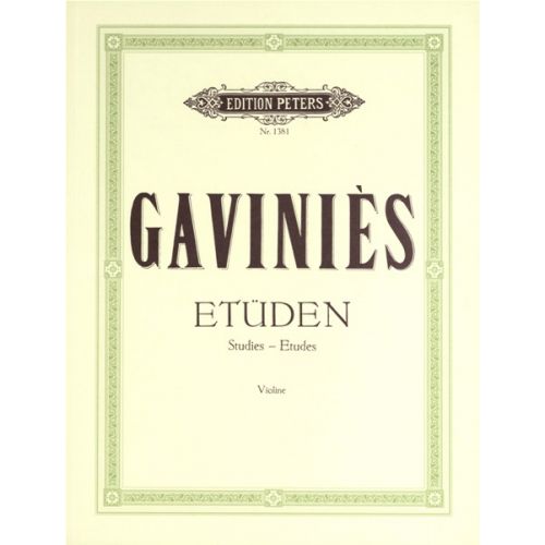 Gavinies Pierre - 24 Etudes 'matinées' - Violin