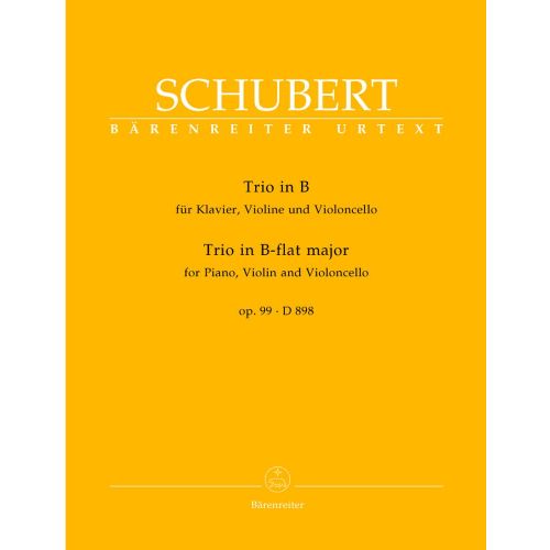 Schubert Franz - Trio B Flat Op.99 - Violin, Cello And Piano