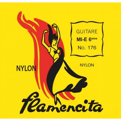 Cordes Classiques Flamencita Reassort par 10 Pièces 6e File Metal Argente