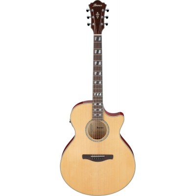 AE170-NTR Natural High Gloss Top, Transparent Red High Gloss Back And Sides