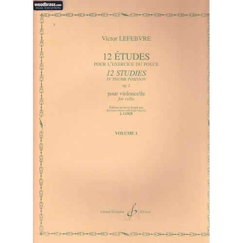 Lefevre Victor - 12 Etudes Opus 2 Volume 1
