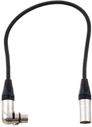 XLR Patch Angled female 0.5m Noir