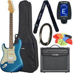 ST-Modern HSS LH LPB Bundle Lake Placid Blue