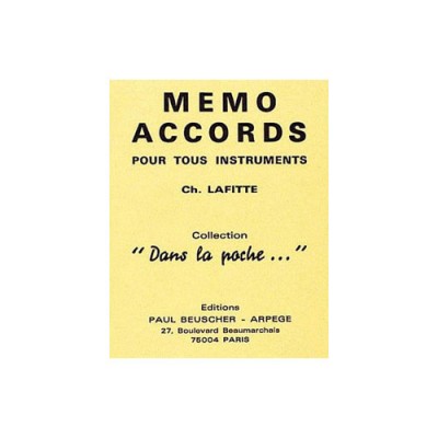 Mémo accords tous instruments
