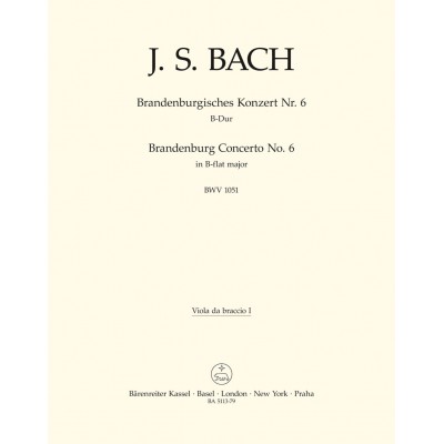 Bach J.S. - Brandenburgisches Konzert G-dur (sol Majeur) N° 6 BWV 1051