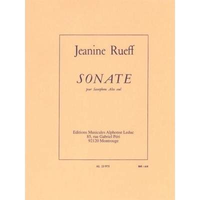 Rueff Jeanine - Sonate Pour Saxophone Seul