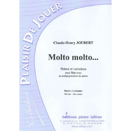 Joubert CLAUDE-henry - Molto Molto... - Flute et Piano