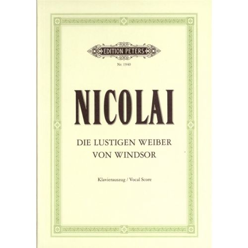 Nicolai Otto - The Merry Wives Of Windsor - Voice And Piano