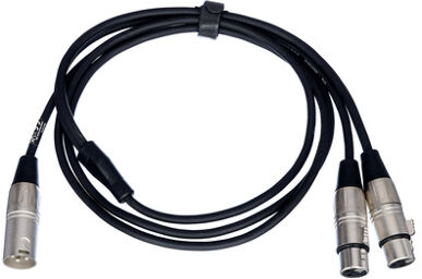 Y-Patch Cable FFM 1.8m noir
