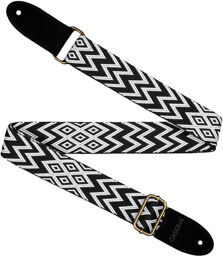 CUS-JW1 Ukulele Strap Jaqua Ethnic Black