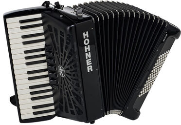 Hohner Bravo III 72 Black silent key Noir