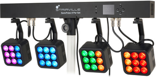 SonicPulse 4 Par Set Blanc chaud 3000 K
