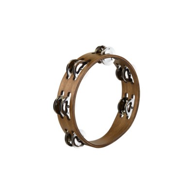 Tambourin Bois 8 Brun Cymb Laiton