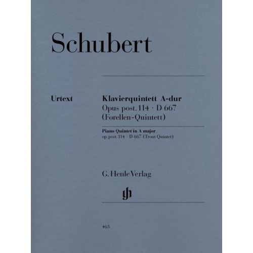 Schubert F. - Quintet A Major Op. Post. 114 D 667 For Piano, Violin, Viola, Violoncello