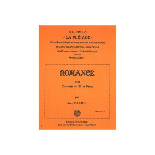 Calmel Jean - Romance - Clarinette et Piano