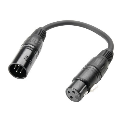 Adaptateur DMX XLR 5-poles M Vers XLR 3-poles F 0.2 M