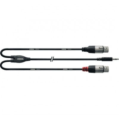 Câble Y Bretelle Minijack Stéréo/2 XLR Femelles 1,8 M
