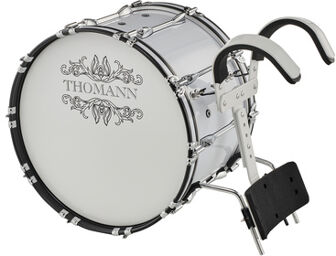 BD2214 Marching Bass Drum Blanc