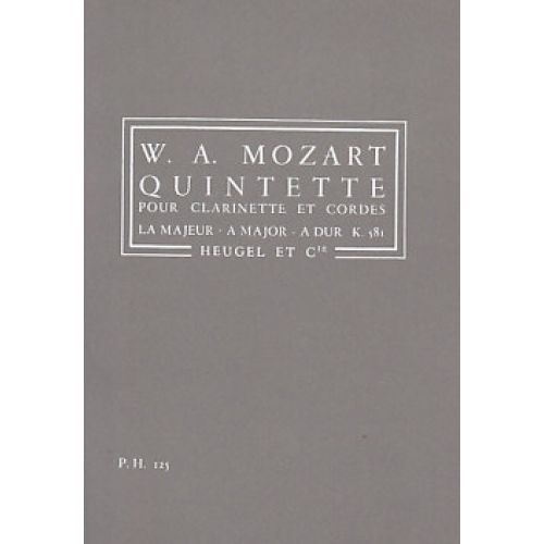Mozart W. A. - Quintette KV 581 - Conducteur De Poche