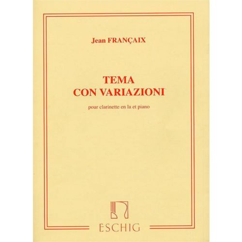 Francaix J. - Tema Con Variazioni - Clarinette En La et Piano