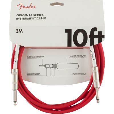 Original Instrument Cable, 10', Fiesta Red