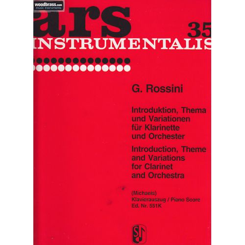 Ini Gioacchino - Introduction, Theme Et Variations - Clarinette & Piano