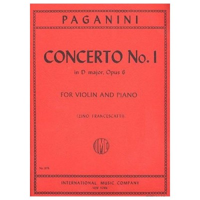 Paganini - Violin Concerto No.1 D Major Op.6 - Violon et Piano