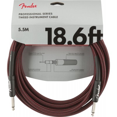 Professional Instrument Cable, 18.6', Red Tweed 5.5M
