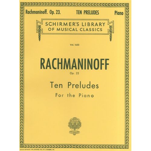 SERGEI RACHMANINOV TEN PRELUDES FOR PIANO OP.23 - PIANO SOLO