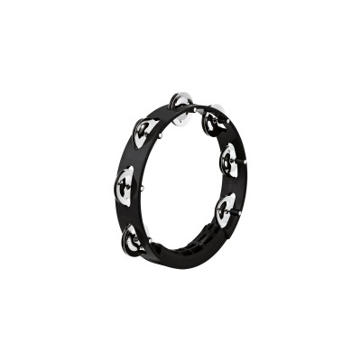 Tambourin Abs Noir 20CM 1 Rangee Cymbales