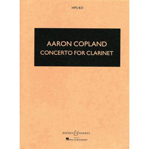 Copland Aaron - Clarinet Concerto - Clarinet And Orchestra