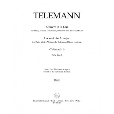 Telemann G.P. - Konzert A-dur TWV 53:a 2 - Flute Solo