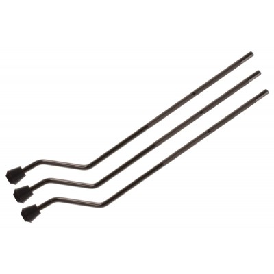 FTL1-540-105-Bk Pieds Tom Basse Noir 540mm (500mm Utile) - 10.5mm X3