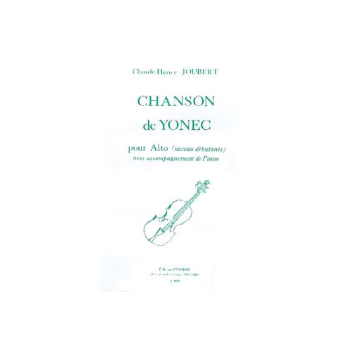 Joubert - Chanson De Yonec - Alto et Piano
